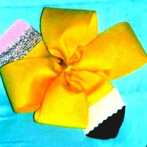 Pencil hairbows and shoe clips